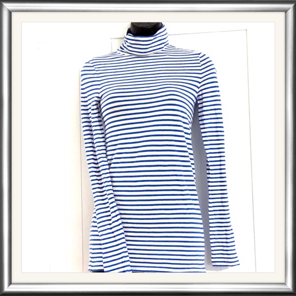 J. Crew Tops - J. Crew Striped Turtleneck Tee